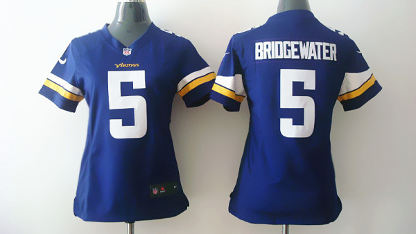 Nike Minnesota Vikings #5 Bridgewater Purple Jersey