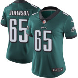 Womens Nike Philadelphia Eagles #65 Johnson Green Jersey