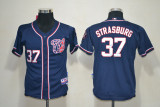 MLB Washington Nationals #37 Strasburg Kids Jersey - Blue