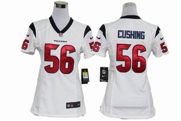 #56 Brian Cushing White Houston Texans women NIKE jersey