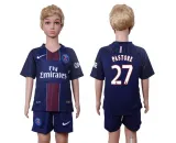 2016 Soccer Paris Saint-Germain #27 Pastore Away Kids Jersey