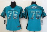 Women 2013 NEW Nike Jacksonville Jaguars 76 Joeckel Drift Fashion Green Elite Jerseys