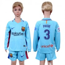2017 Soccer Barcelona #3 Pique Away Kids Jersey