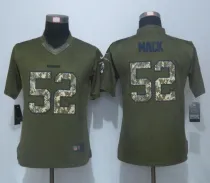 Women New Nike Oakland Raiders 52 Mack Green Salute To Service Limited Jersey