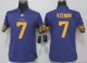 Women Nike Minnesota Vikings #7 Keenum Navy Purple Color Rush Jersey