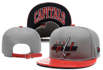 NHL Washington Capitals Grey Snapback Hats--YD