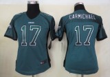 Women 2013 NEW Nike Philadelphia Eagles 17 Carmichael Drift Fashion Green Elite Jerseys