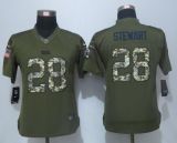 Women Nike Carolina Panthers #28 Stewart Green Salute To Service Limited Jersey