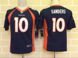 Kids Nike Denver Broncos #10 Sanders Blue Jersey