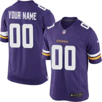Game Purple Minnessota Vikings Nike Men Customized Jersey