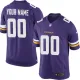 Game Purple Minnessota Vikings Nike Men Customized Jersey