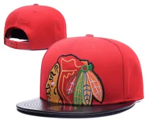 NHL Chicago Blackhawks Red Snapback Hats--GS