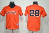 MLB San Francisco giants #28 Kids Orange Jersey