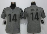 Women New Nike Cincinnati Bengals 14 Dalton Gridiron Gray Limited Jersey