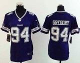 Womens Nike Dallas Cowboys #94 Gregory Blue Jersey