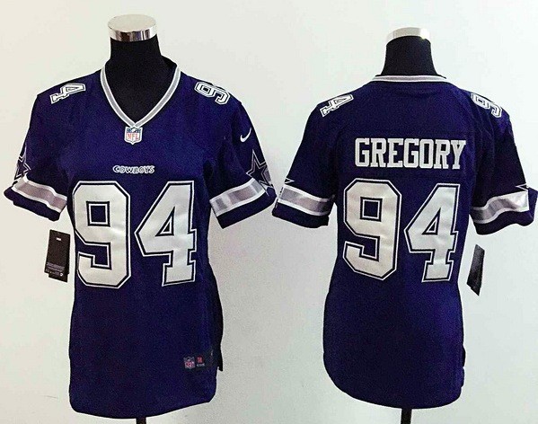 Womens Nike Dallas Cowboys #94 Gregory Blue Jersey