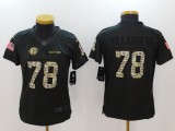 Women NFL Pittsburgh Steelers #78 Villanueva Salute to Service Jersey