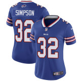 Womens Buffalo Bills #32 Simpson Blue Jersey