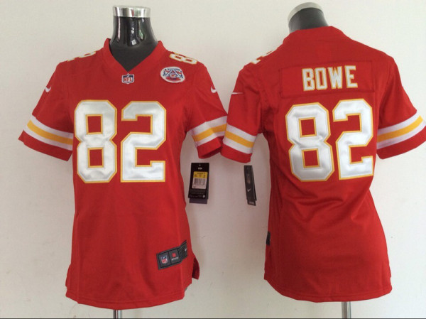 Nike NFL Kansas City Chiefs #82 Bowe Red Women Jersey