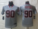 Youth 2014 Nike Houston Texans 90 Clowney Lights Out Grey Elite Jerseys