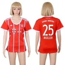 2017 Soccer Bayern Munich #25 Muller Home Women Jersey