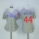 Women MLB Chicago Cubs #44 Rizzo Grey Jersey
