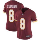 Womens Washington Redskins #8 Cousins Red Jersey