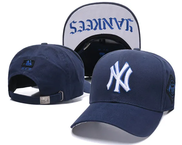 MLB New York Yankees Blue Snapback Hats--TX
