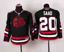Youth NHL Chicago Blackhawks #20 Saad Black Jersey
