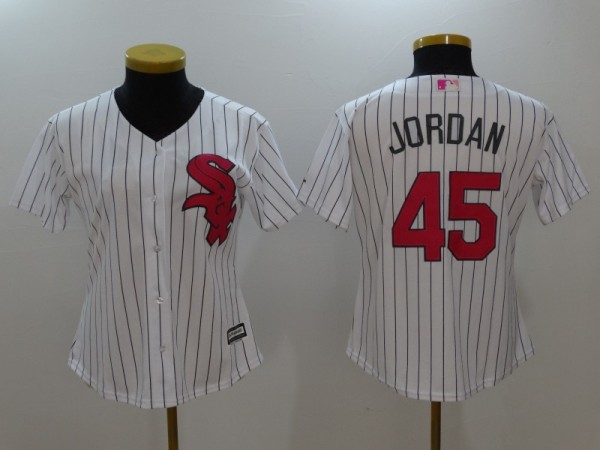 Womens MLB Chicago White Sox #45 Jordan White Mothers Day Jersey