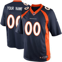 Customized Game Youth Nike Denver Broncos Blue Color Jersey