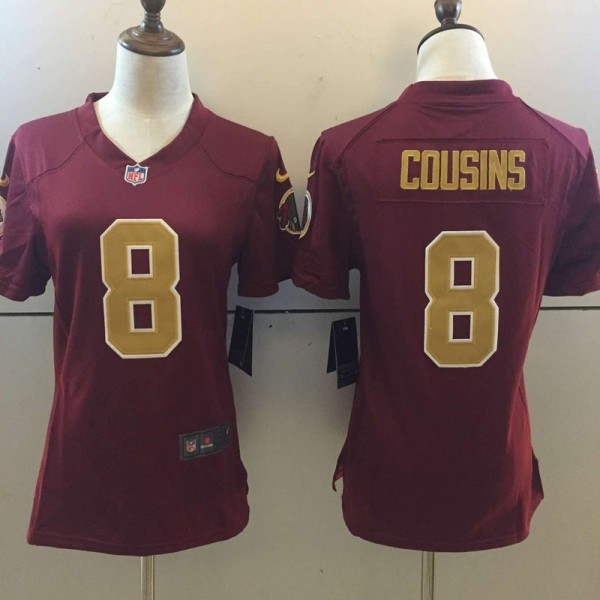 NFL Washington Redskins #8 Cousins Red Color Rush Women Jersey