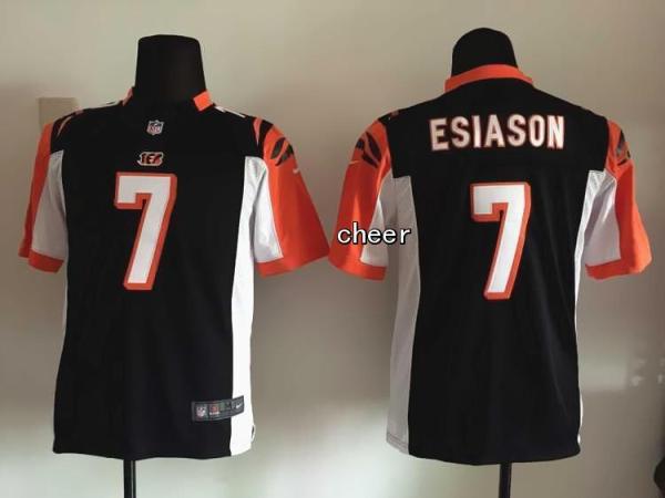 NFL Cincinnati Bengals #7 Eaiason Black Kids Jersey