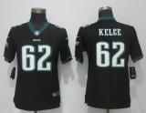 Womens Nike Philadelphia Eagles #62 Kelce Black Jersey