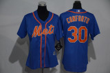 Women MLB New York Mets #30 Conforto Blue Jersey