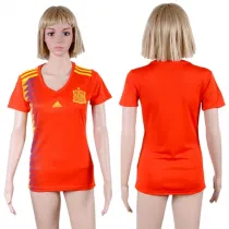 2018 World Cup Spain Soccer Home Women Jersey Suit