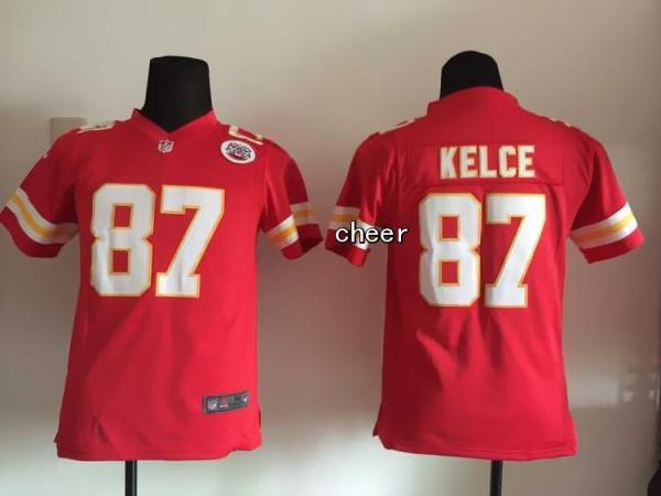 NFL Kansas City Chiefs #87 Kelce Red Kids Jersey