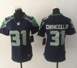 Nike Seattle seahawks #31 Chancellor Blue Women jersey