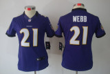 Baltimore Ravens #21 Webb purple Women limited Nike NFL Jersey