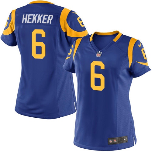 Women Los Angeles Rams #6 Johnny Hekker Royal Blue Jersey