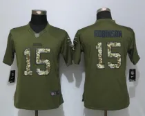 Women Nike Jacksonville Jaguars 15 Robinson Green Salute To Service Limited Jersey