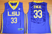 Youth LSU Tigers Shaquille ONeal 33 NCAA Basketball Elite Jersey - Purple