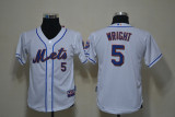 MLB New York Mets #5 Wright Kids Jersey - White