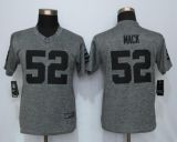 Women Nike Oakland Raiders #52 Mack Gray Gridiron Gray Limited Jersey