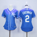 MLB Kansas City Royals #2 Escobar Women Jersey