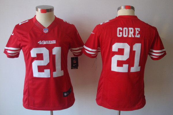 San Francisco 49ers #21 Women limited Nike NFL Jersey in red