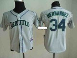 MLB Youth Jerseys Seattle Mariners 34 Hernandez Grey Jersey