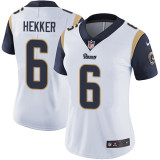 Womens NFL Los Angeles Rams #6 Hekker White Vapor Limited Jersey