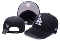 MLB Los Angeles Dodgers Black Snapback Hats--TY