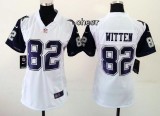 NFL Dallas Cowboys #82 Witten White Women Jersey